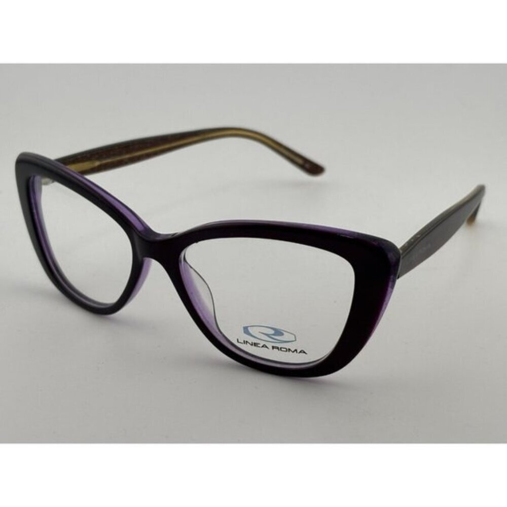 LINEA ROMA - CLASS 317 C3 51-15-140 Black, Purple, Brown Acetate Glasses Frames